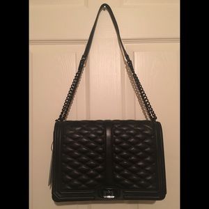 Rebecca Minkoff Jumbo Quilted Love Black Handbag